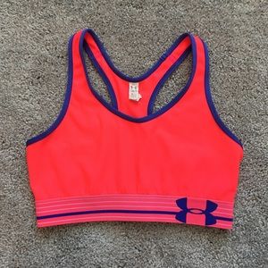 Under Armour Heatgear Neon Pink Sports Bra Size S